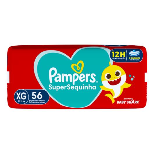 Fralda Descartável Pampers SuperSequinha XG Pacote 56 Unidades - Imagem em destaque