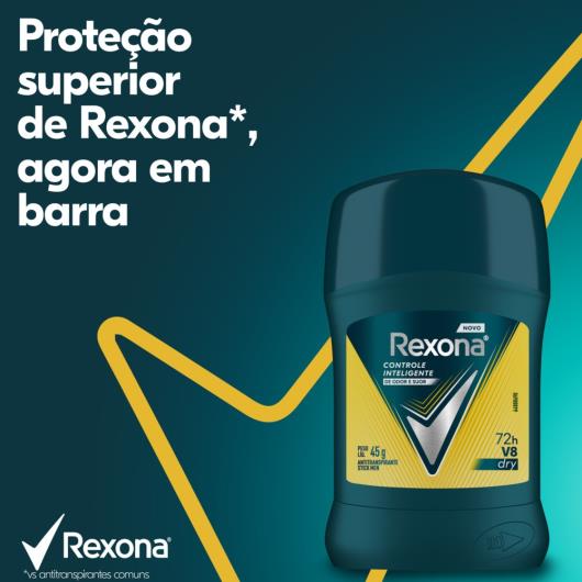 Antitranspirante Stick Rexona V8 Dry Men 45g - Imagem em destaque