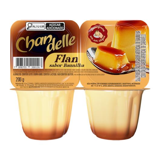 Flan Chandelle Baunilha Calda Caramelo Bandeja 200g 2 Unidades - Imagem em destaque