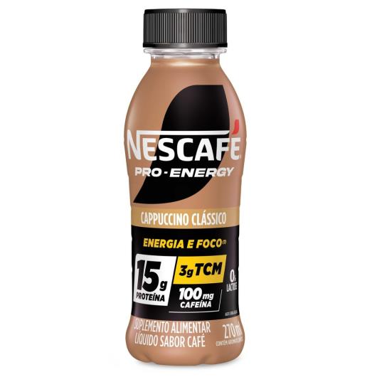 Nescafé Pro-Energy Capuccino Clássico 15g de Proteína 270ml - Imagem em destaque
