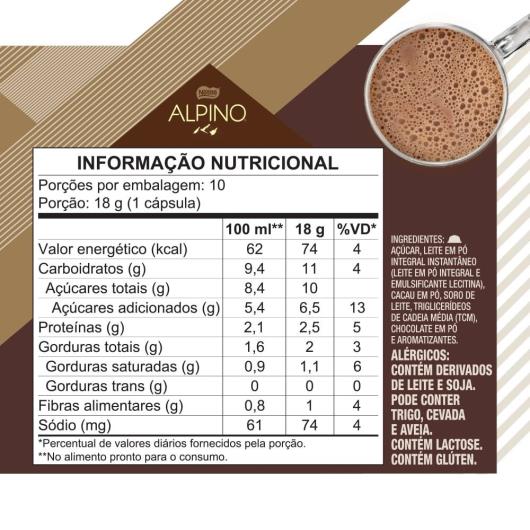 Cápsula de Café Dolce Gusto Alpino Intense 10 Caps 180G - Imagem em destaque
