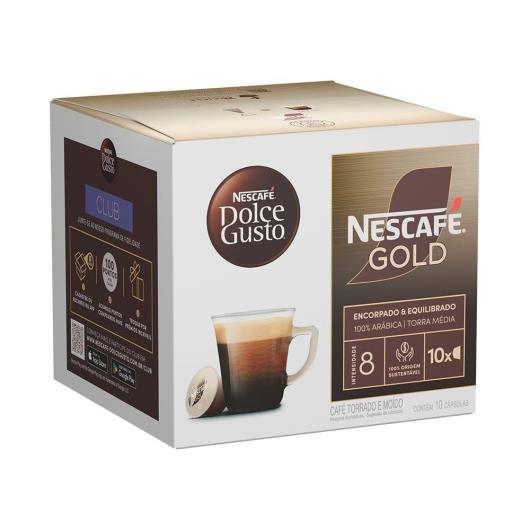 Café em Cápsula Dolce Gusto Nescafé Gold Intensidade 8 80g 10 cápsulas - Imagem em destaque