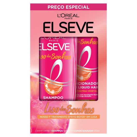 Kit L'oréal Paris Elseve Liso dos Sonhos Shampoo 375ml + Condicionador 170ml - Imagem em destaque