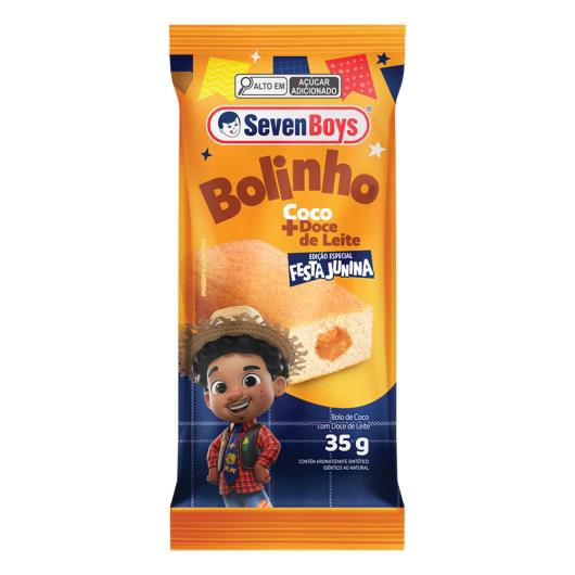 Bolinho Seven Boys Coco Recheio Doce de Leite 35g Edição Especial Festa Junina - Imagem em destaque