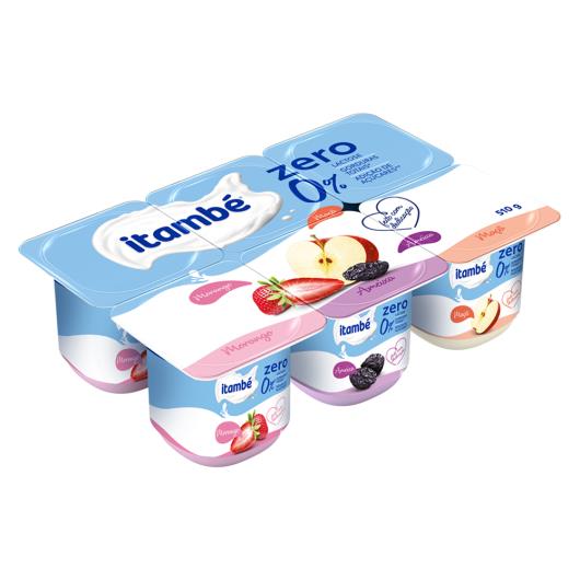 Iogurte Itambé Zero Lactose Morango + Ameixa + Maçã Bandeja 510g 6 Unidades - Imagem em destaque