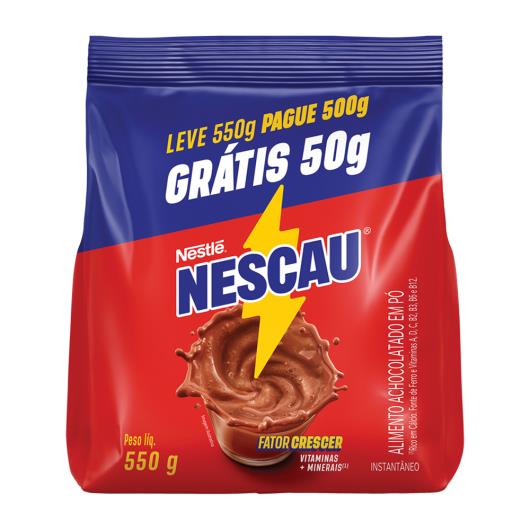 Achocolatado Pó Nescau Pacote Leve 550g Pague 500g - Imagem em destaque