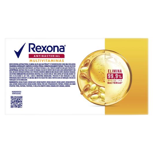 Pack Sabonete Barra Antibacterial Multivitaminas Rexona Envoltório 6 Unidades 84g Cada Embalagem Econômica - Imagem em destaque