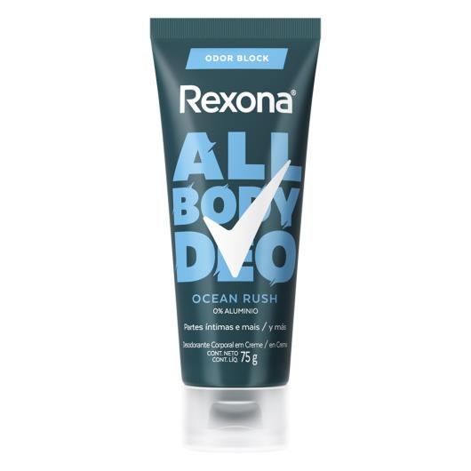 Desodorante Creme Rexona All Body Deo Ocean Rush 75g - Imagem em destaque