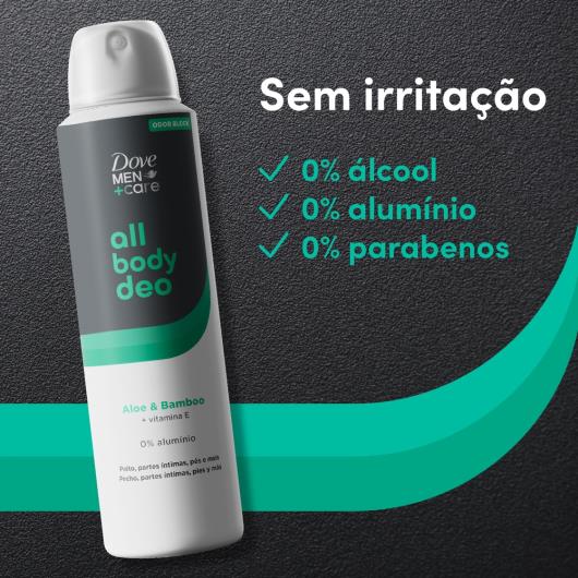 Desodorante Dove Men+Care All Body Deo Aerossol Aloe & Bamboo 150ml Spray - Imagem em destaque