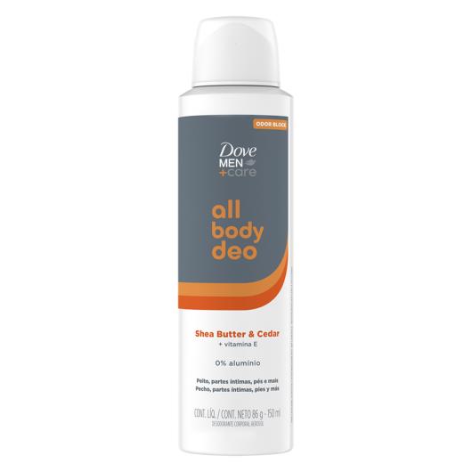 Desodorante Aerossol Dove Men+Care All Body Deo Shea Butter & Cedar 150ml Spray - Imagem em destaque