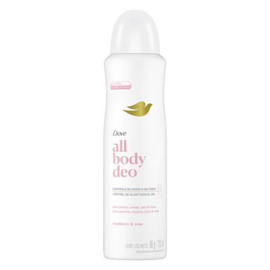 Desodorante Aerossol Raspberry & Rose Dove All Body Deo 150ml Spray - Imagem em destaque