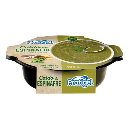 Caldo Congelado Espinafre Pratigel Pote 400g - Imagem em destaque