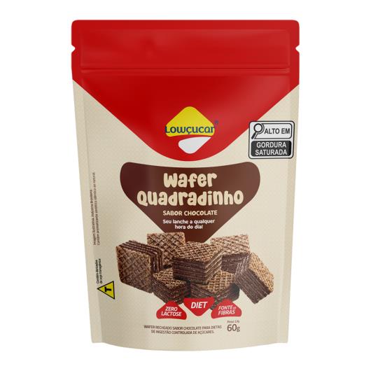 Wafer quadradinho chocolate Lowçucar 60g - Imagem em destaque