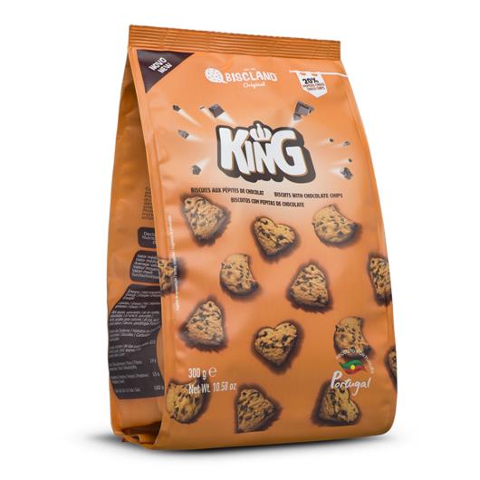 Biscoito Biscland King Gotas Chocolate 300g - Imagem em destaque