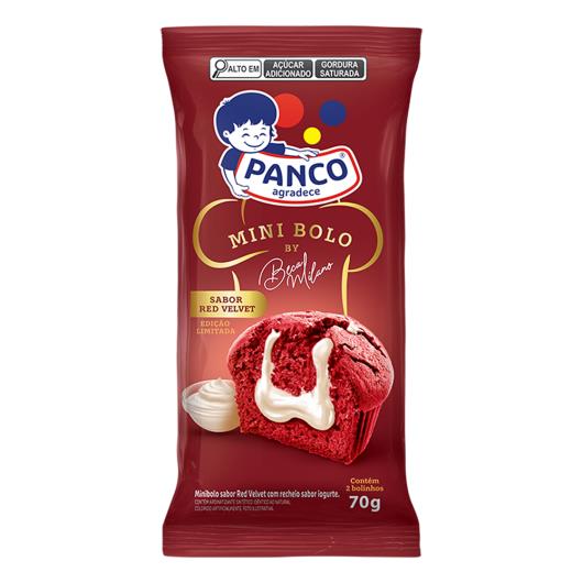Bolinho Panco Red Velvet Recheio Iogurte Pacote 70g 2 Unidades - Imagem em destaque