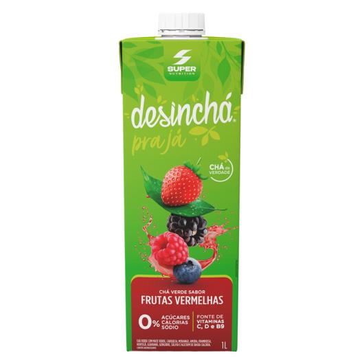 Chá Verde Desinchá pra Já Frutas Vermelhas Zero Açúcar Caixa 1l - Imagem em destaque