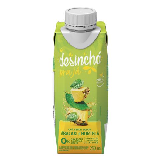 Chá Verde Desinchá pra Já Abacaxi e Hortelã Zero Açúcar Caixa 250ml - Imagem em destaque