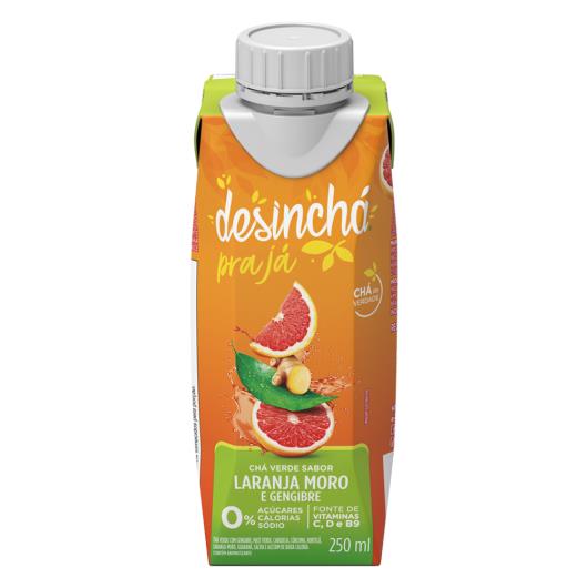 Chá Verde Desinchá pra Já Laranja Moro e Gengibre Zero Açúcar Caixa 250ml - Imagem em destaque