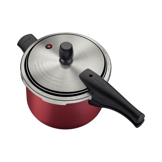 Panela de Pressão Tramontina Vancouver Effect Revestimento Interno e Externo Starflon Max Vermelho 20 cm 4,5 L - Imagem em destaque