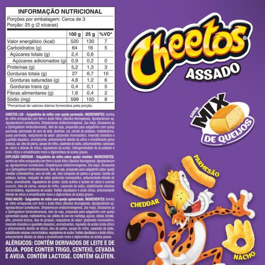 Salgadinho Sortido Mix De Queijos Elma Chips Cheetos 82G - Imagem em destaque