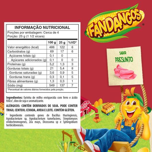 Salgadinho Fandangos Elma Chips Presunto 105G - Imagem em destaque