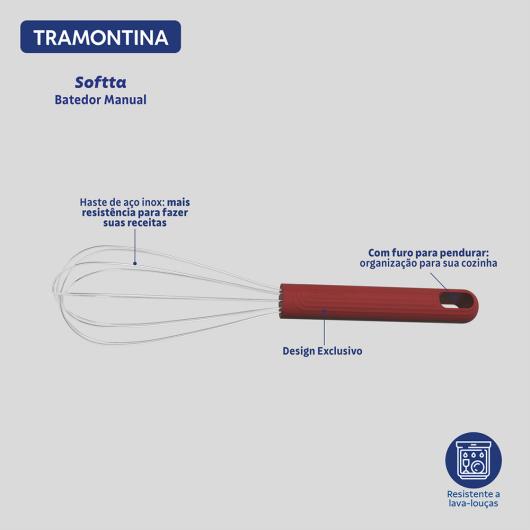 Batedor Tramontina Softta Vermelho un - Imagem em destaque