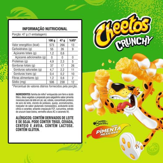 Salgadinho Cheetos Crunchy Pimenta Mexicana 47G - Imagem em destaque