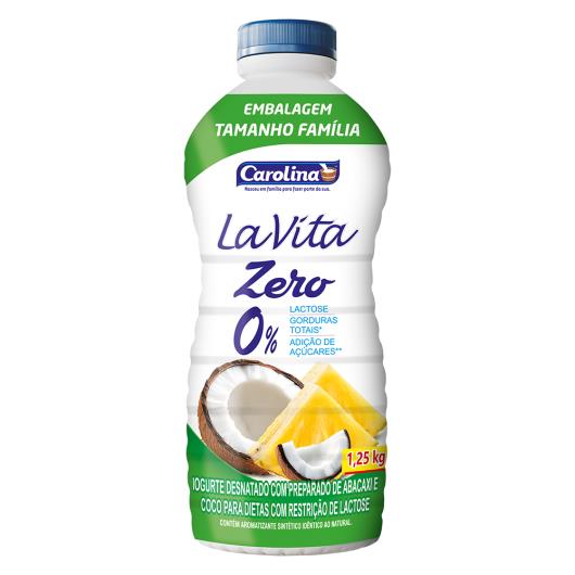 Iogurte Carolina La Vita Zero Lactose Abacaxi e Coco 1.25kg - Imagem em destaque
