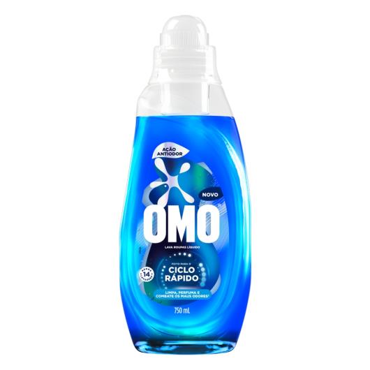 Lava-Roupas Líquido Omo Ciclo Rápido Ação Antiodor Frasco 750ml - Imagem em destaque