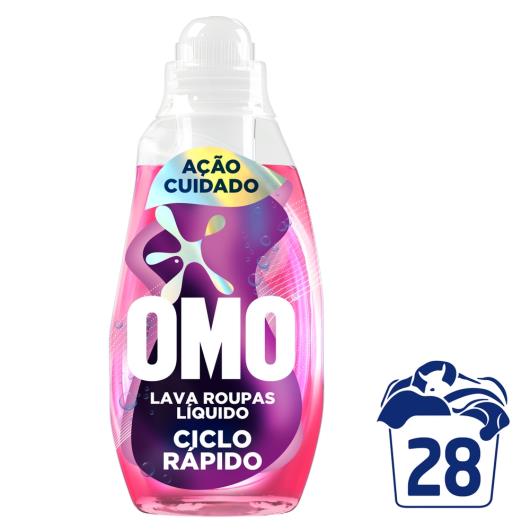 Lava-Roupas Líquido Omo Ciclo Rápido Ação Cuidado Frasco 1,4l - Imagem em destaque