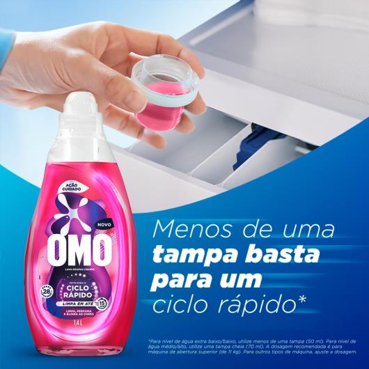 Lava-Roupas Líquido Omo Ciclo Rápido Ação Cuidado Frasco 1,4l - Imagem em destaque