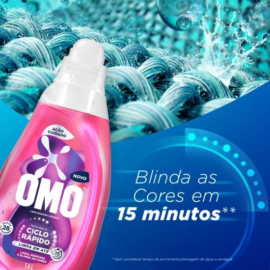 Lava-Roupas Líquido Omo Ciclo Rápido Ação Cuidado Frasco 1,4l - Imagem em destaque