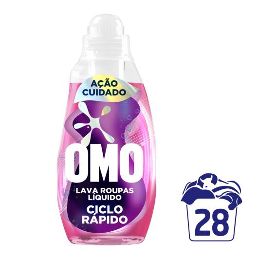 Lava-Roupas Líquido Omo Ciclo Rápido Ação Cuidado Frasco 1,4l - Imagem em destaque