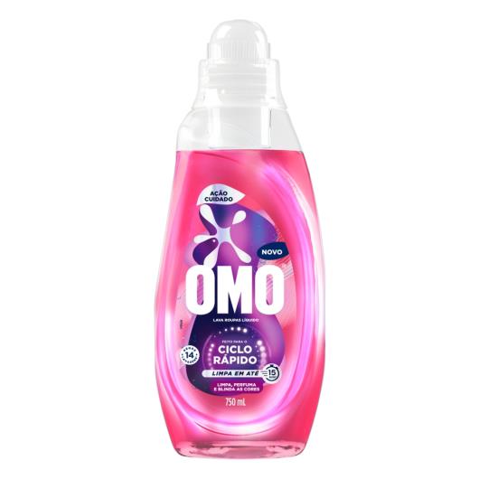 Lava-Roupas Líquido Omo Ciclo Rápido Ação Cuidado Frasco 750ml - Imagem em destaque