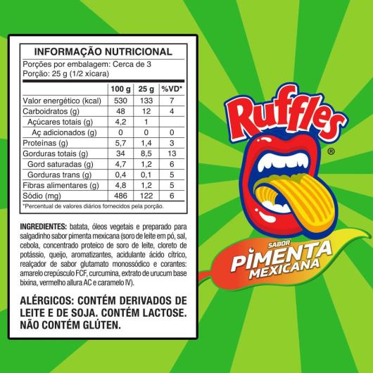 Batata Frita Ondulada Pimenta Mexicana Elma Chips Ruffles 65G - Imagem em destaque