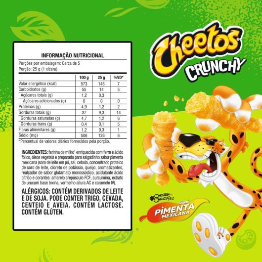 Salgadinho Cheetos Crunchy Pimenta Mexicana 120G - Imagem em destaque