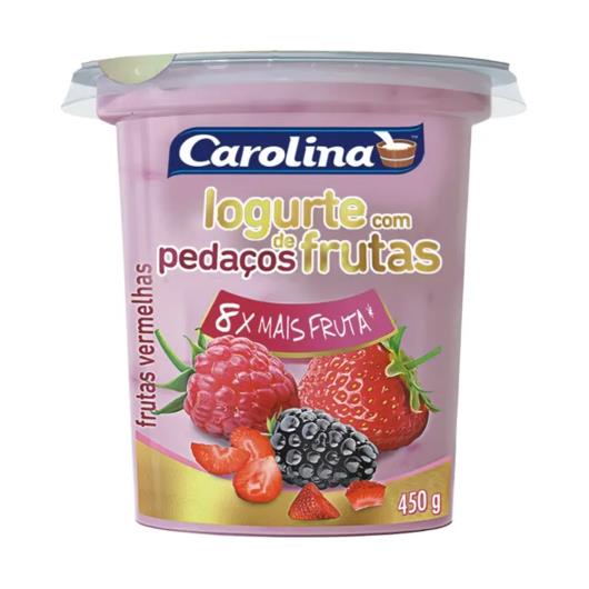 Iogurte Carolina Frutas Vermelhas com Pedaços de Frutas 450g - Imagem em destaque