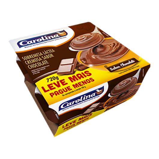 Sobremesa Láctea Carolina Chocolate Leve Mais Pague Menos 720g Pack - Imagem em destaque