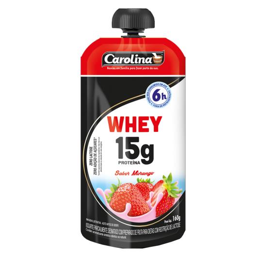 Iogurte whey 15g proteína morango Carolina 160g - Imagem em destaque