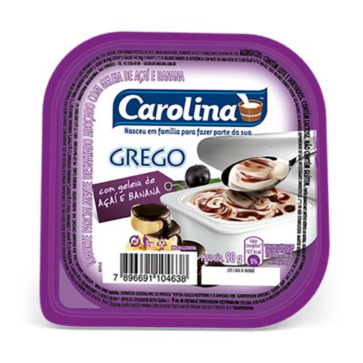 Iogurte Grego Carolina Açaí com Banana 90g - Imagem em destaque