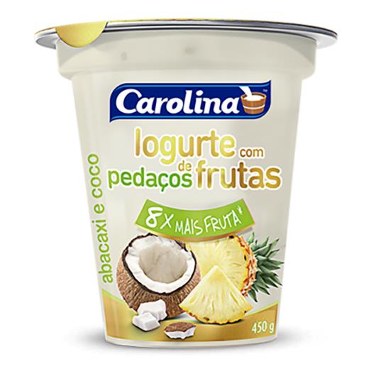Iogurte grego abacaxi com coco Carolina 450g - Imagem em destaque