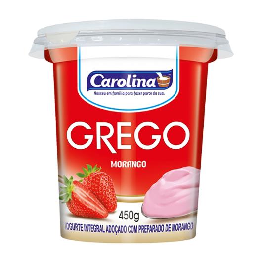 Iogurte Grego Carolina Morango Pote 450g - Imagem em destaque
