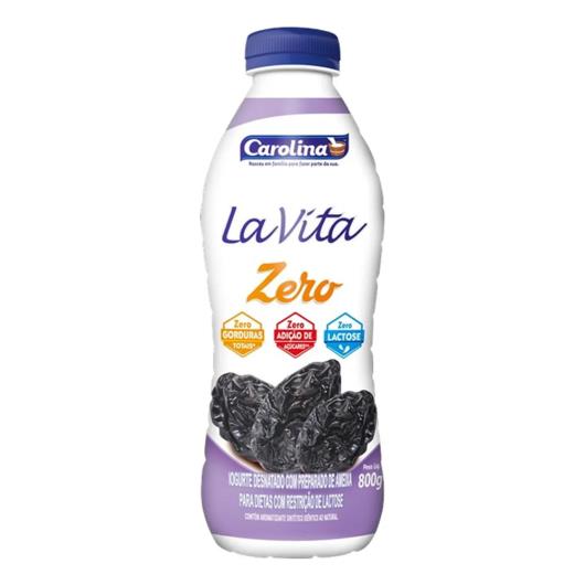 Iogurte Carolina La Vita Zero Lactose Ameixa 800g - Imagem em destaque