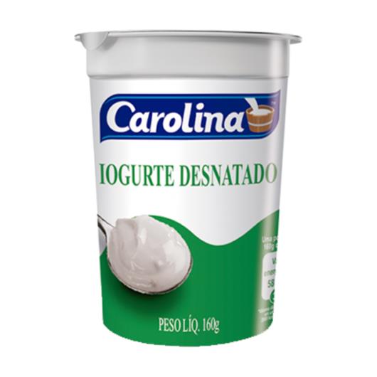 Iogurte Natural Desnatado Carolina 160g - Imagem em destaque