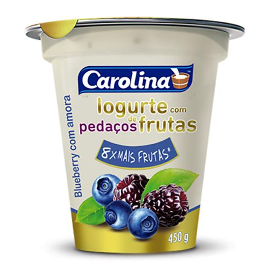 Iogurte Carolina Blueberry e Amora com Pedaços de Fruta Pote 450g - Imagem em destaque