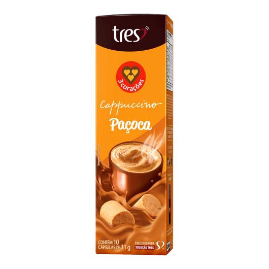 Cappuccino em Cápsula 3 Corações Paçoca Caixa 110g 10 Unidades - Imagem em destaque