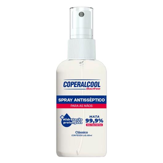 Antisséptico para as Mãos Clássico Coperalcool Bacfree Frasco 60ml Spray - Imagem em destaque