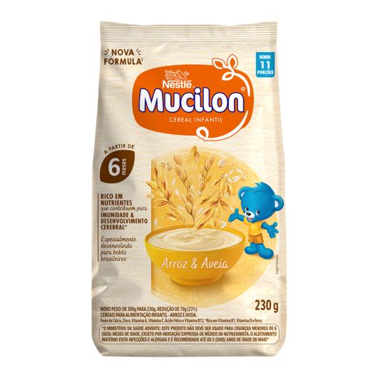 Cereal Infantil Arroz & Aveia Mucilon Pacote 230g - Imagem em destaque