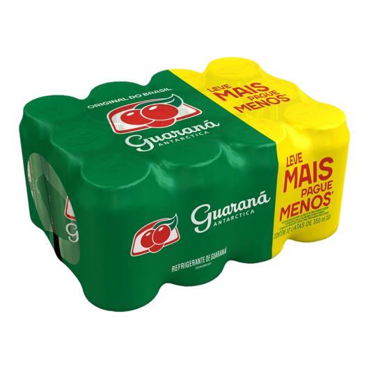 Pack Refrigerante Guaraná Antarctica Lata 12 Unidades 350ml Cada Leve Mais Pague Menos - Imagem em destaque
