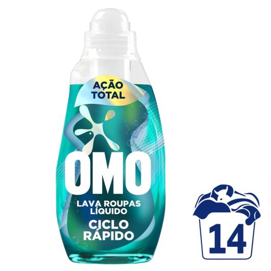 Lava roupas líquido ação total Omo 750ml - Imagem em destaque
